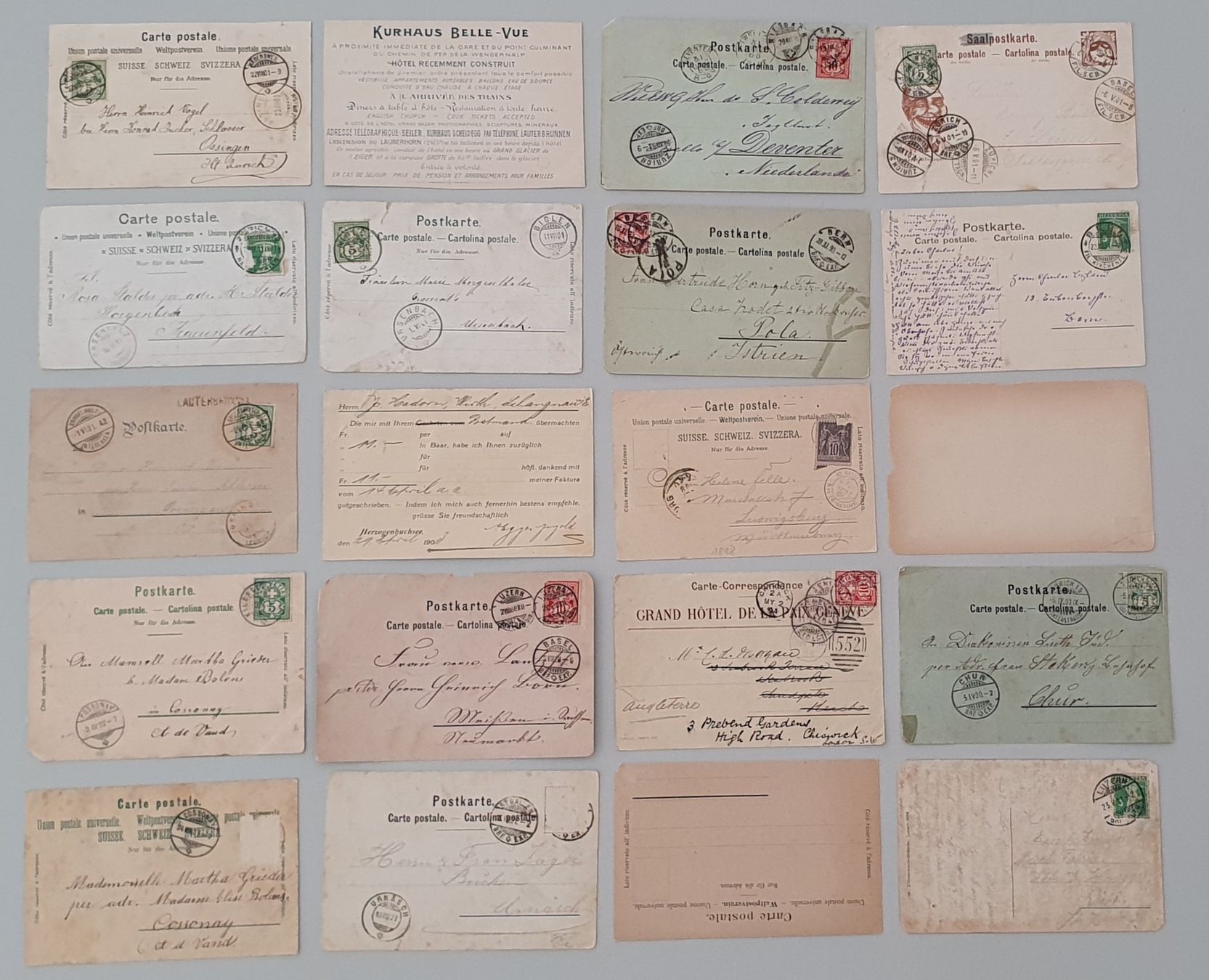 Cartoline postali: 20 ältere Ansichtskarten Schweiz - alle mit Mängel – Usato da Kreuzlingen venduto da Rschweiz1 3