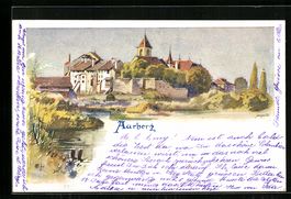 Künstler-AK Aarberg, Teilansicht