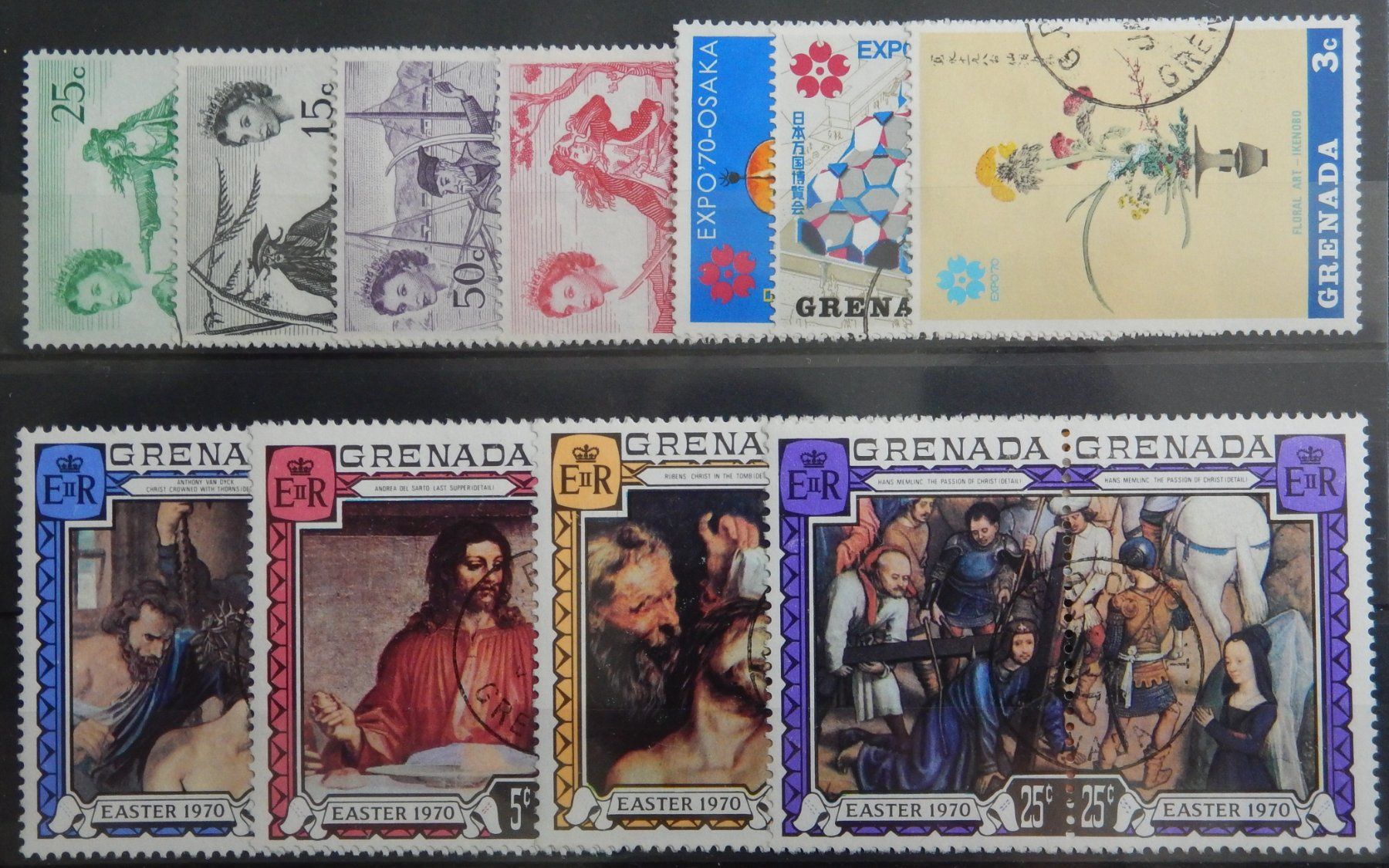 Tous les timbres: Grenada British ex. Kat. 336-360 gest. 1970 – D'occasion à Zürich par Muehlekauf