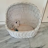 Weisser Korb für Kinderspielzeug oder Haustierbett🧺🧸🐾
