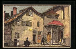 Künstler-AK Zürich, Beim St. Peter