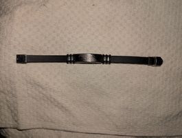 Armband Herren schwarz Metall Struktur guter Zustand