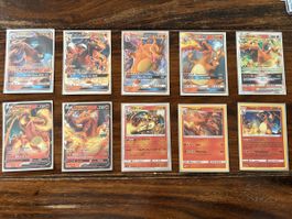 Pokémon Glurak Sammlung – 10 Karten GX V VSTAR 