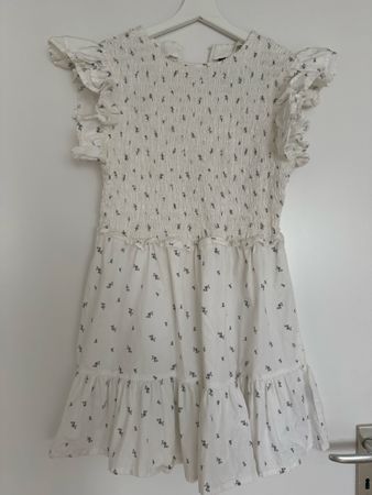 Weißes Blumenkleid Größe L neu