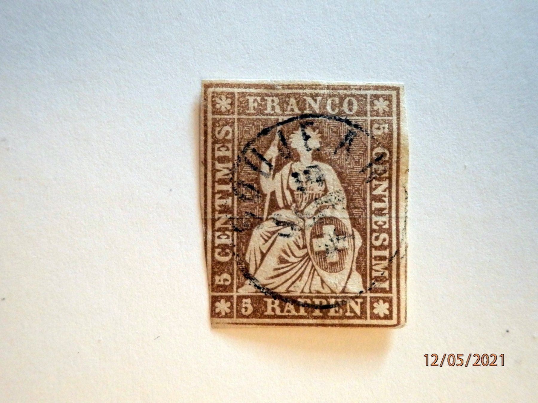 Tutti i francobolli: Strubeli, ZNr.22D:  Fingerhutstempel? – Usato da Ueberstorf venduto da dinbau