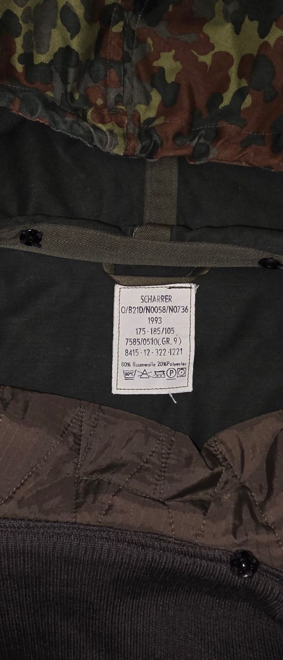 Uniformi: Original Bundeswehr Flecktarn Anorak mit Thermofutter – Nuovo (secondo la descrizione) da Aarburg venduto da Se20 4