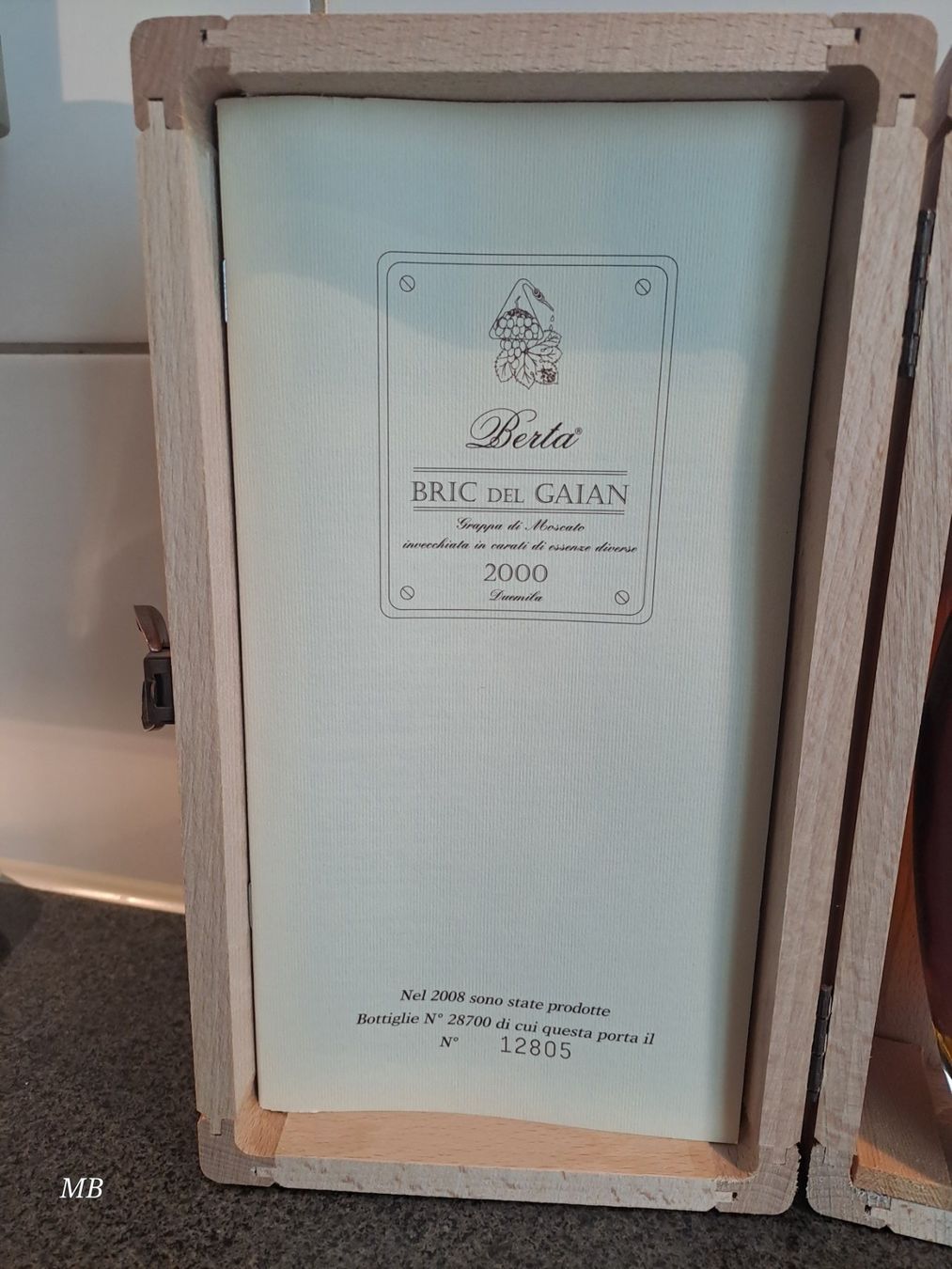 Berta Bevande alcoliche: Berta Grappa BRICDELGAIAN 2000 mit OHK – Nuovo e nell'imballaggio originale da Elsau venduto da Kellerraeumung 8