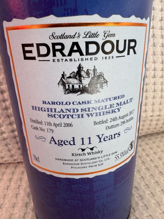 Edradour Spirituosen: Edradour 11 Years Barolo Cask, Highland Single Malt Whisky – Neu und originalverpackt aus Hergiswil NW von wert721 1
