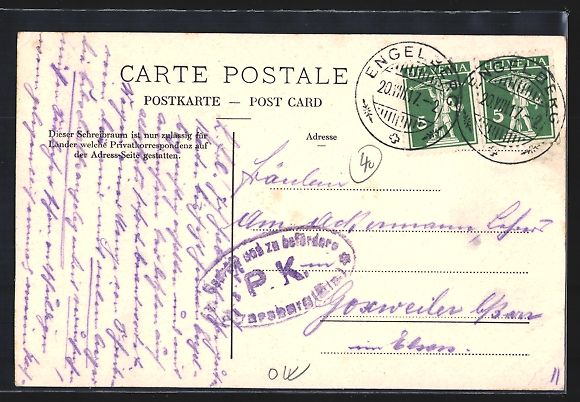 Cartoline postali: Innertkirchen, Engstlenalp mit Titlis, R – Usato da Berlin venduto da bartko-reher 1