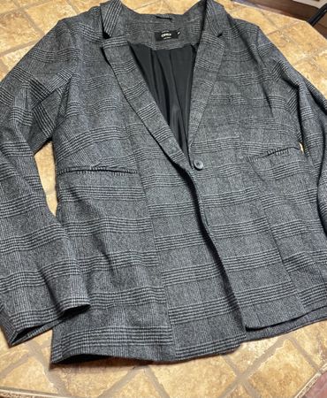 Giacca Only viscosa a quadri grigio taglia 40