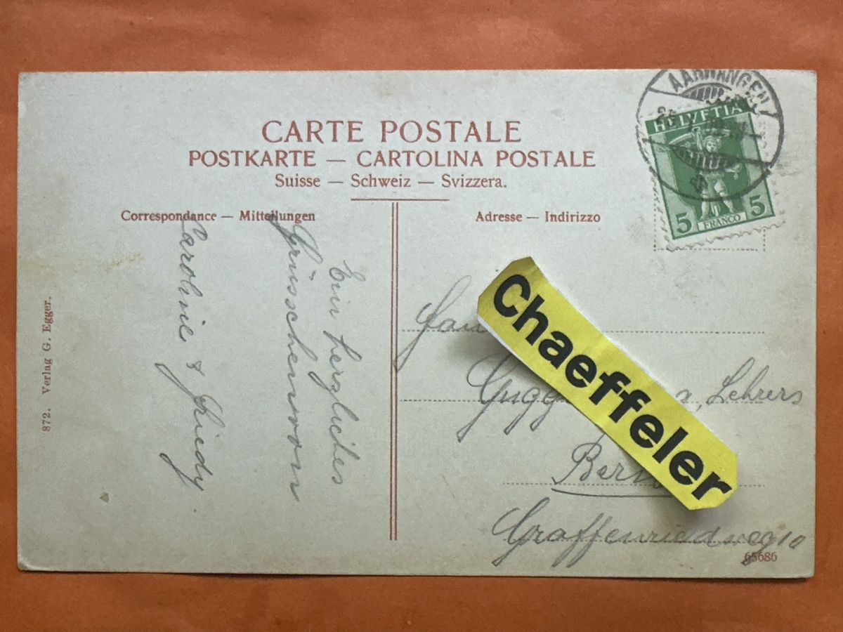 Cartoline postali: Alte Ansichtskarte Aarwangen, 1909, Top Zustand – Usato da Zürich venduto da Chaeffeler 1