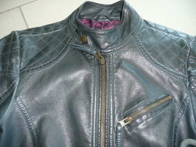 Jacken & Mäntel: Jacke aus Kunstleder blau Gr 152 – Gebraucht aus Zug von falama 1