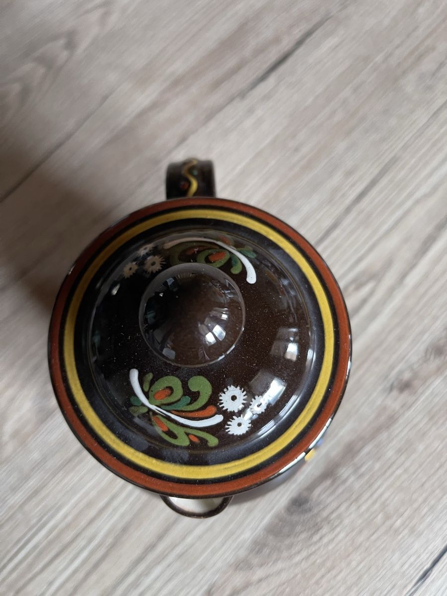 Teiere: Getöpfertes Krüglein mit Blumenmotiv – Usato da Fahrni b. Thun venduto da ams_56jv 1