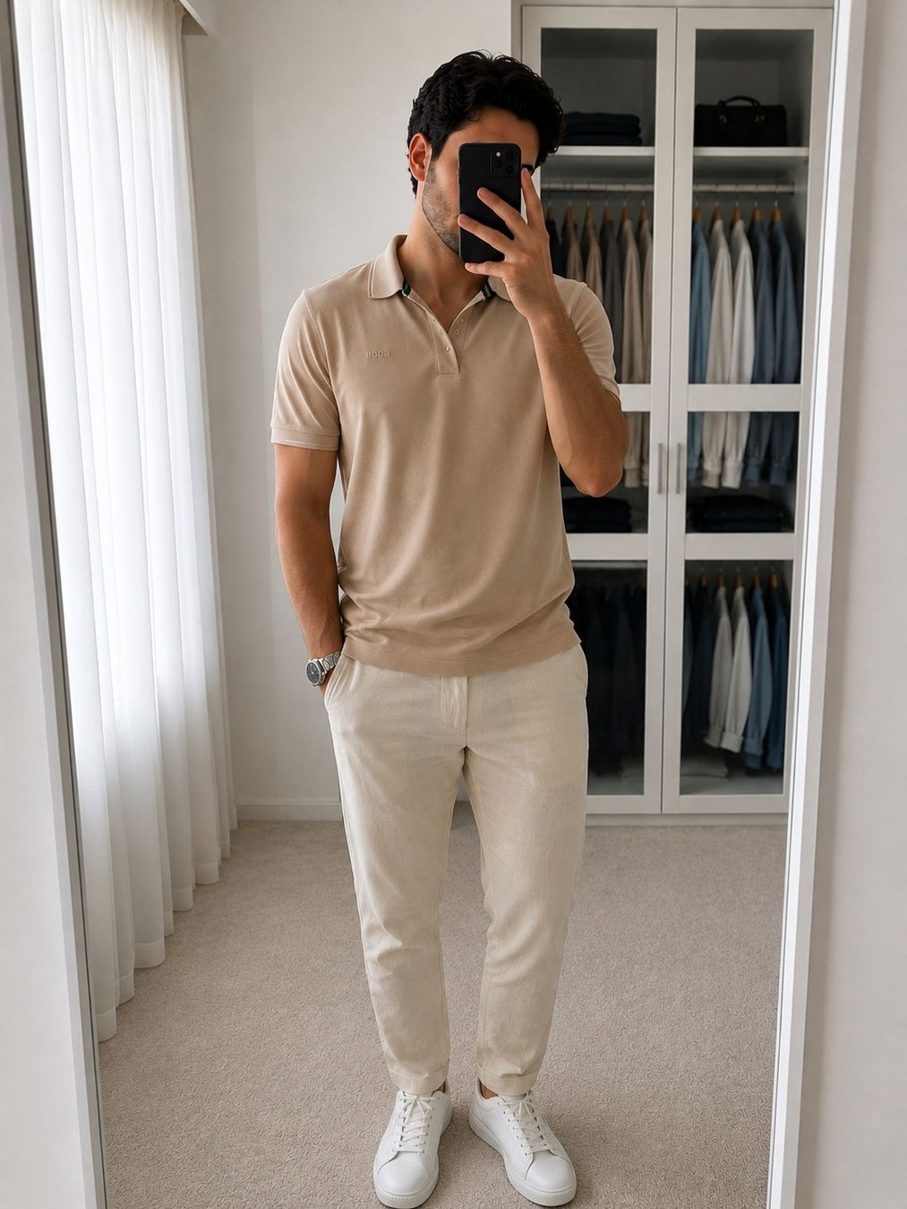 Hugo Boss Magliette Polo: Polohemd BOSS beige Grösse S – Nuovo (secondo la descrizione) da Winterthur venduto da fij_f65r