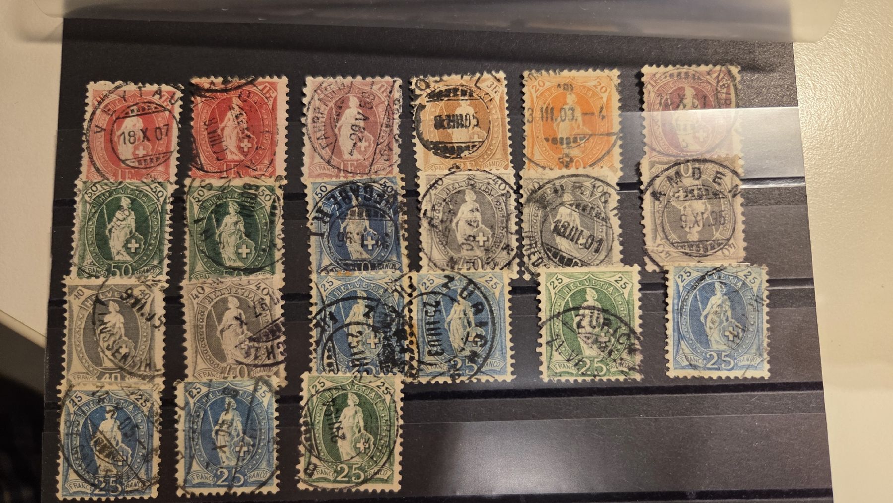 Alle Briefmarken: Lot Stehende Helvetia – Gebraucht aus Arni AG von Moth68