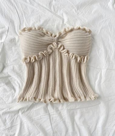Top bustier tricoter 
