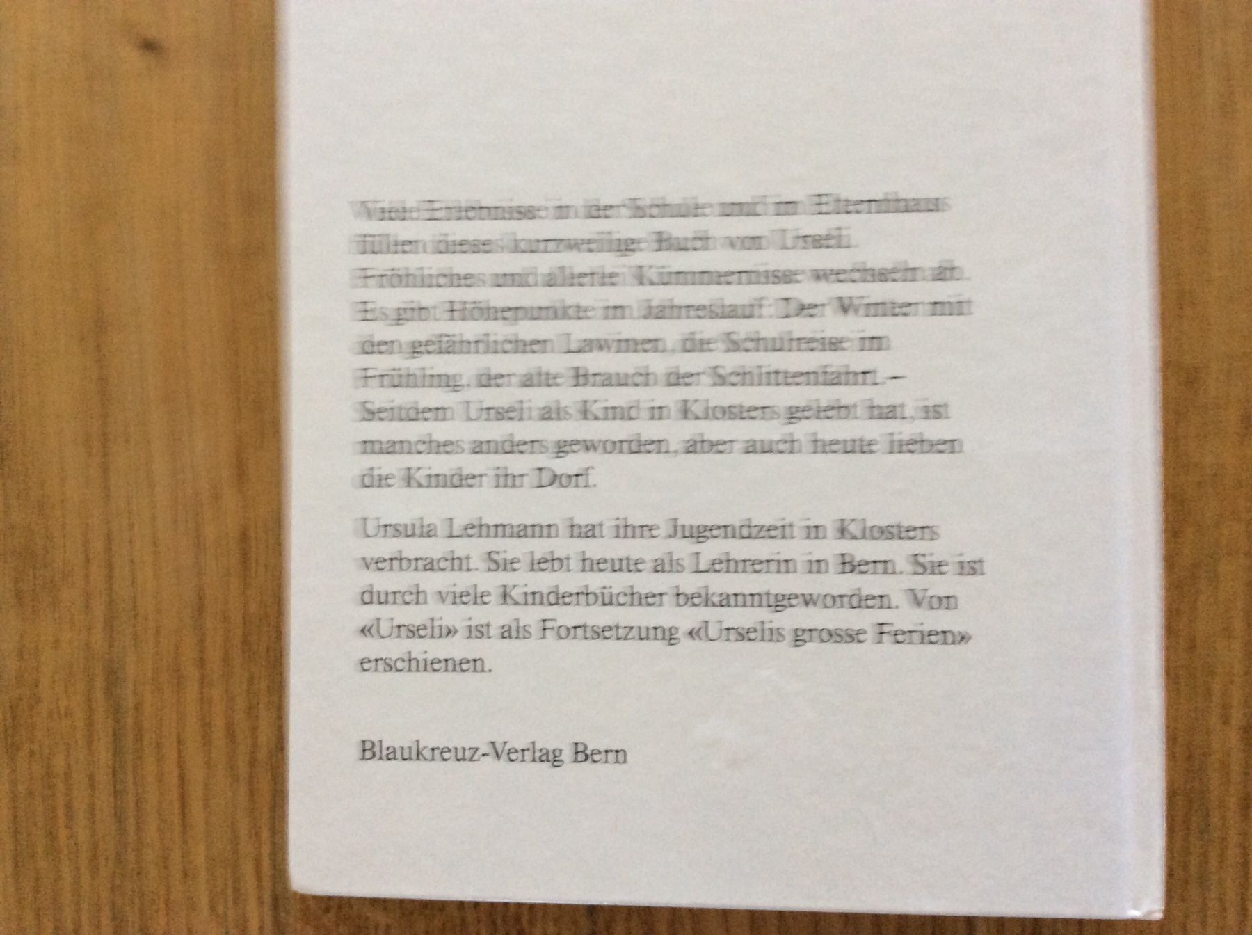 Libri: Urseli Eine Kindergeschichte aus Klosters 1987 – Usato da Wetzikon ZH venduto da Libelle01 1