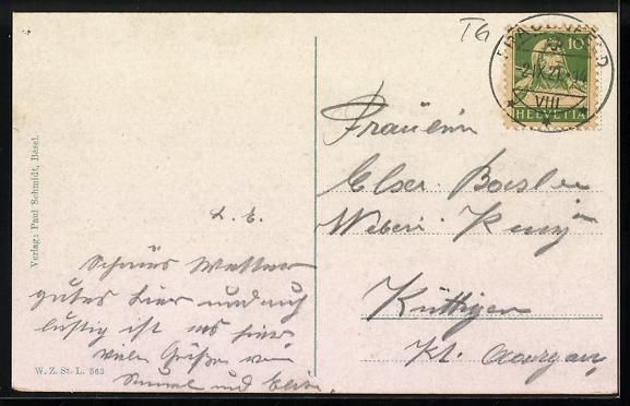 Cartoline postali: Frauenfeld, Partie an der Kantonschule – Usato da Berlin venduto da bartko-reher 1