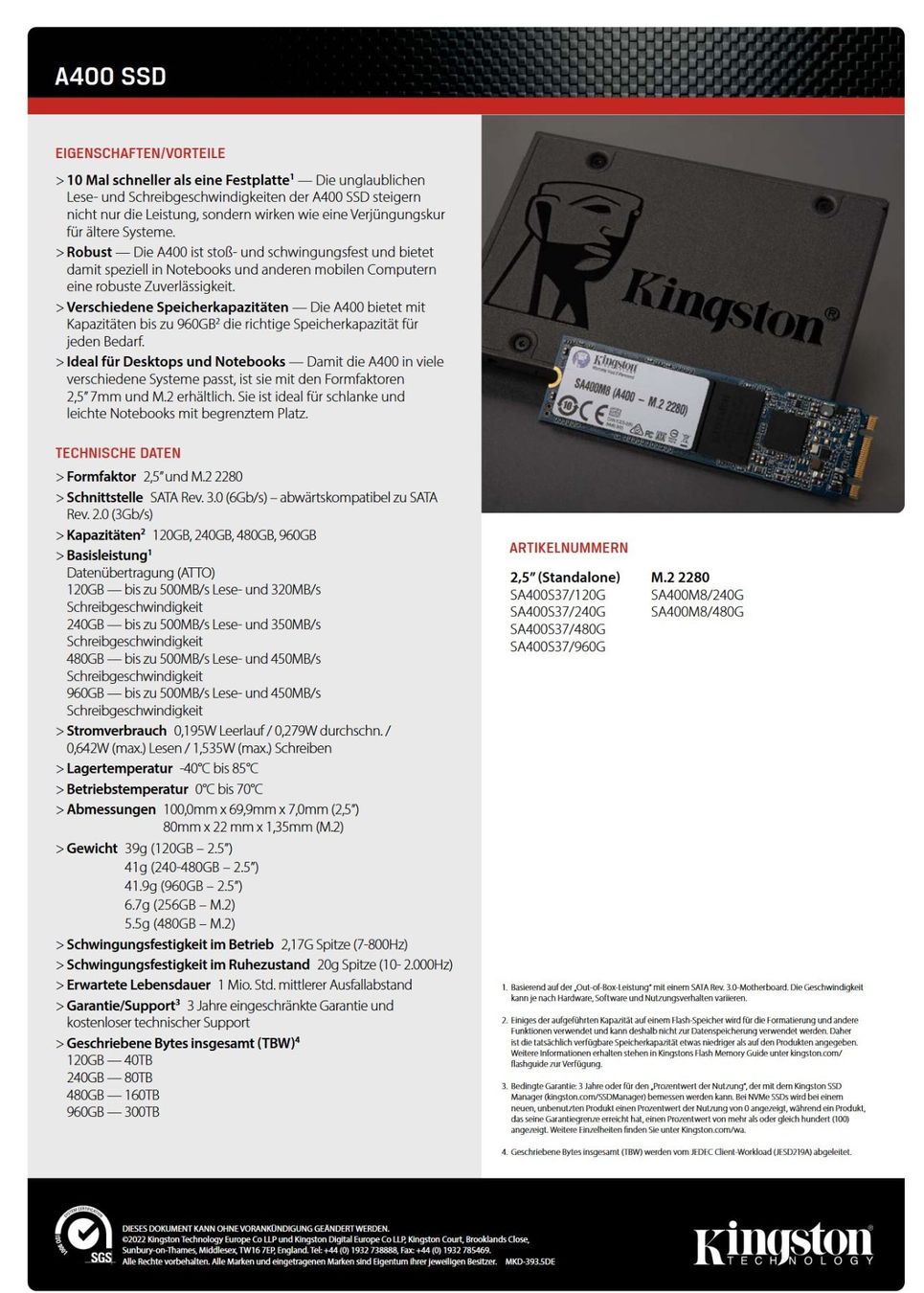 Kingston Dischi rigidi: 120 GB SSD Kingston A400 – Usato da Wettingen venduto da Schabernack_sam 4