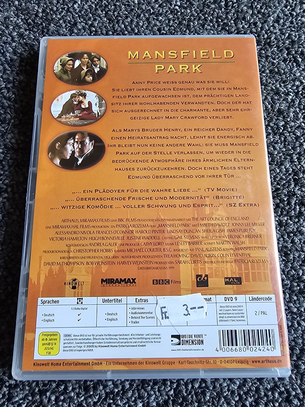 Alle DVDs: Mansfield Park DVD (22181) – Gebraucht aus Ruswil von jan_bxl5 1