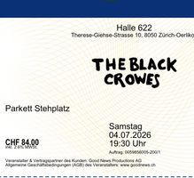 1 Black Crowes Stehplatz Ticket
