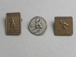 3 Abzeichen Militär Wettmarsch Altdorf Armee Sport alt Tell