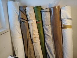 Fabric rolls assorted colours quantity 8 new condition 3fr/m