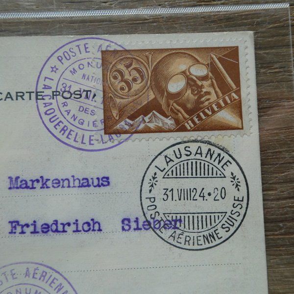 Alle Briefmarken: 1924  interessanter CH - FLUGPOST - Beleg – Gebraucht aus Egliswil von Trens01 1