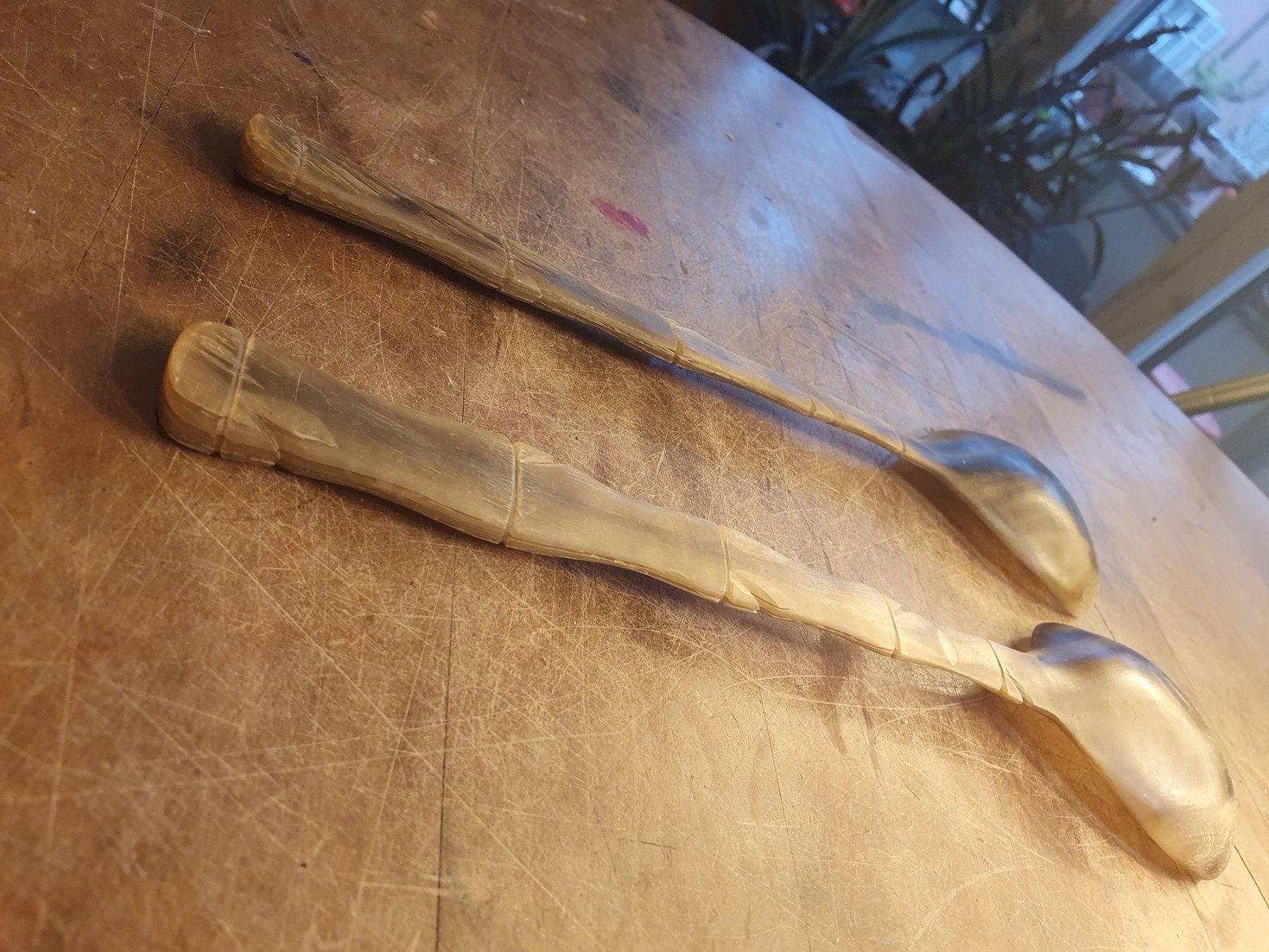 Set di posate: Salatbesteck aus Kuhhorn – Usato da Zürich venduto da loosebone 4