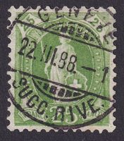 67A, Stehende Helvetia mit Vollstempel GENEVE GE