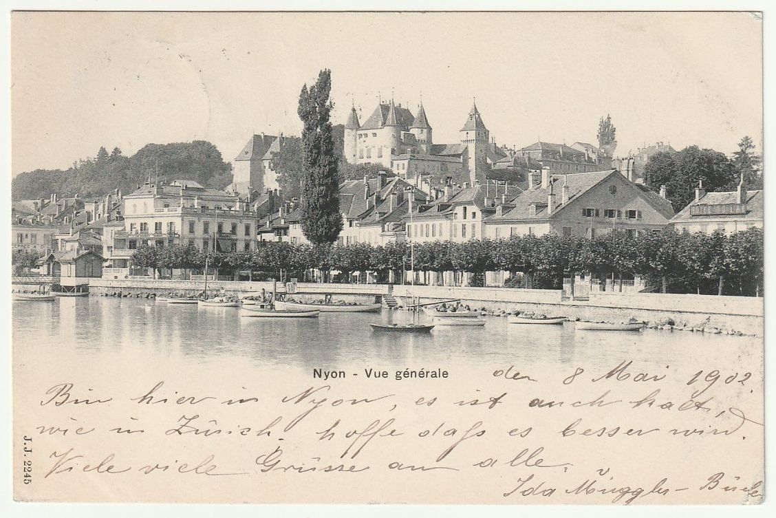Cartoline postali: AK Nyon - Vue générale 1902 – Usato da Fislisbach venduto da Zigzag12