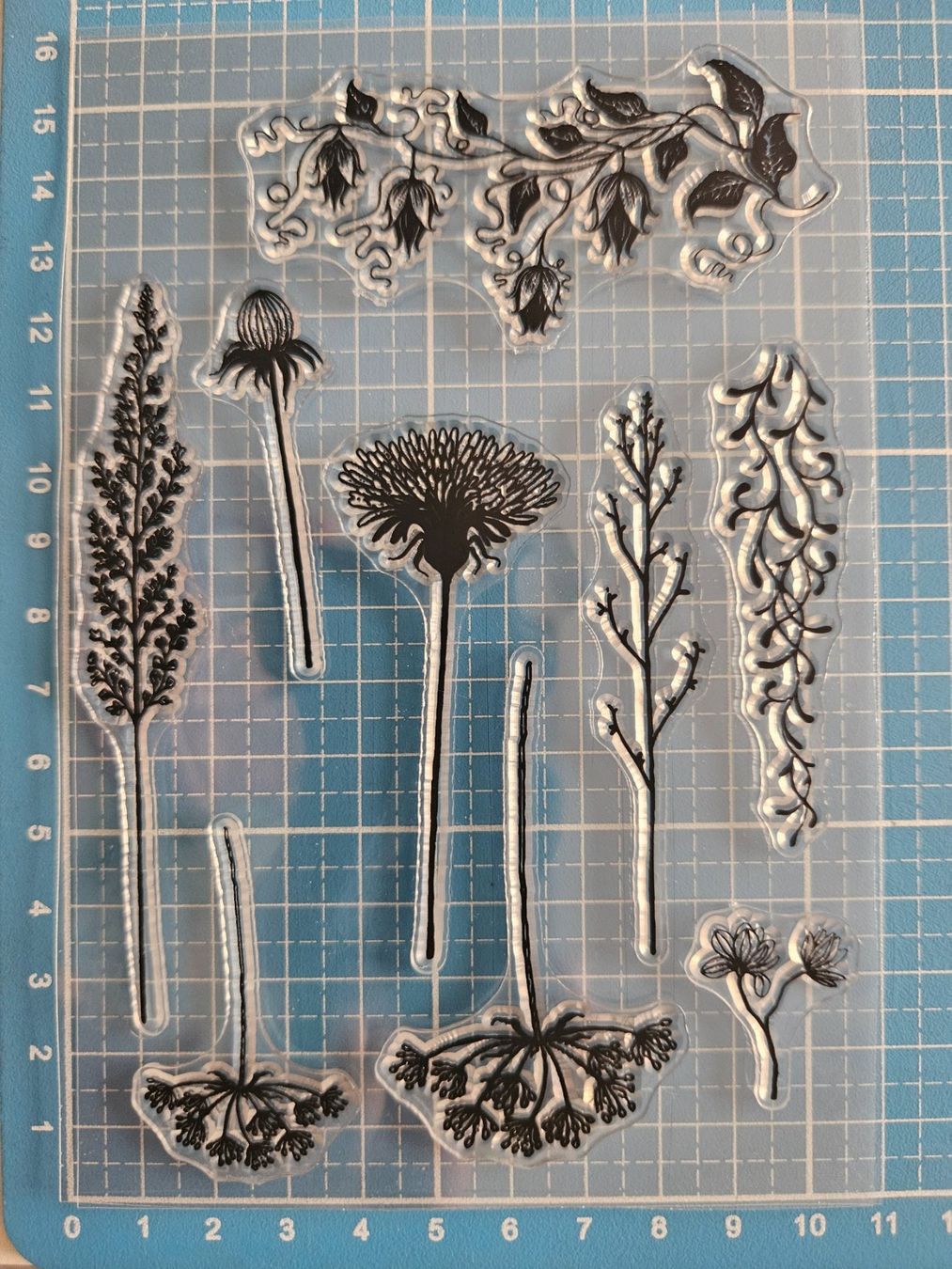 Timbri: Silikonstempel Nr.955, Blumen, Zweige – Nuovo e nell'imballaggio originale da Gretzenbach venduto da Fliegepilz56 1