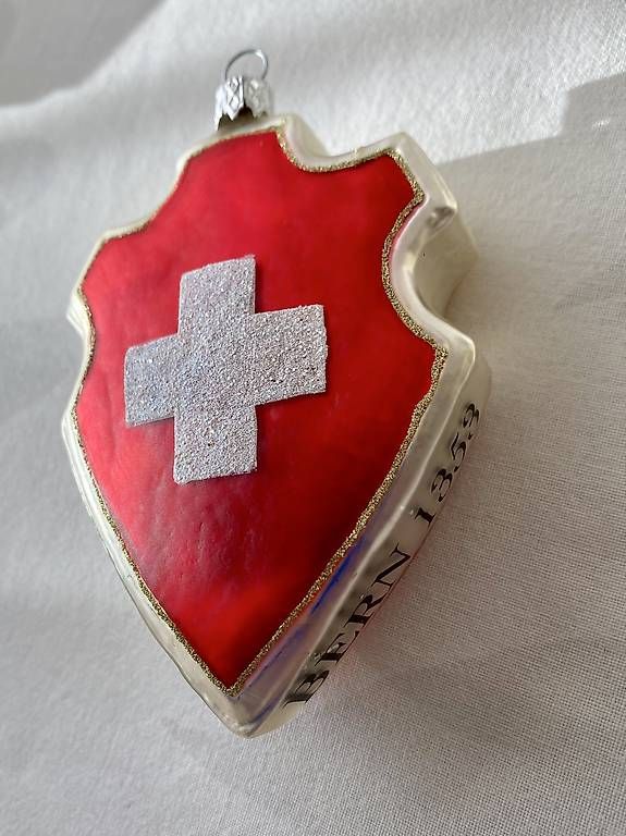Tutte le decorazioni: Weihnachtsschmuck Kantonswappen Bern  – Usato da Basel venduto da 12Glory 2