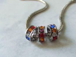 Strass Rondelle  mehrfarbig