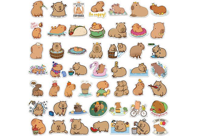 Aufkleber: 50 Stk. Sticker - Wasserschwein – Neu und originalverpackt aus St.Gallen von  1