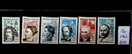 FRANCE SÉRIE DE BEAUX TIMBRES NEUFS** 1962. COTE 16 €.  /U8
