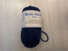 Schachenmayr Wash + Filz-it fine, Nr. 00125 dunkelbla , NEU!