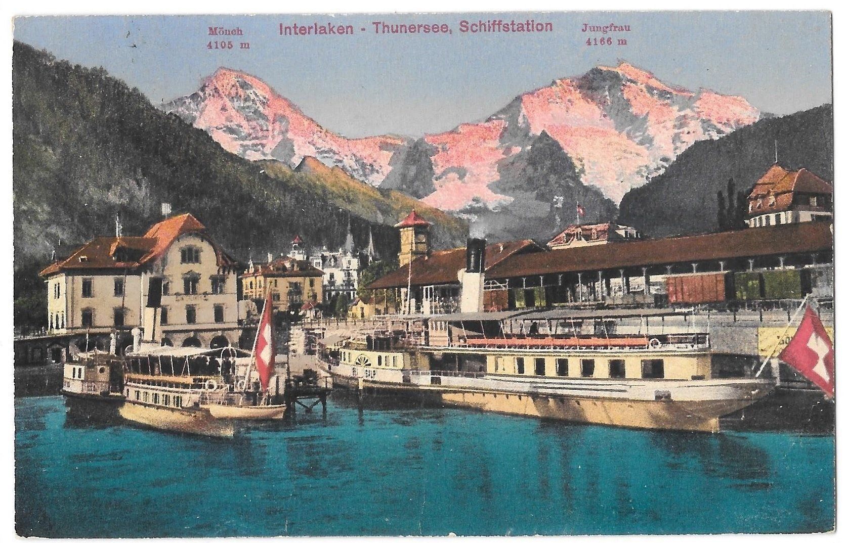 Cartoline postali: Interlaken Schiffstation – Usato da Olten venduto da clotaldi