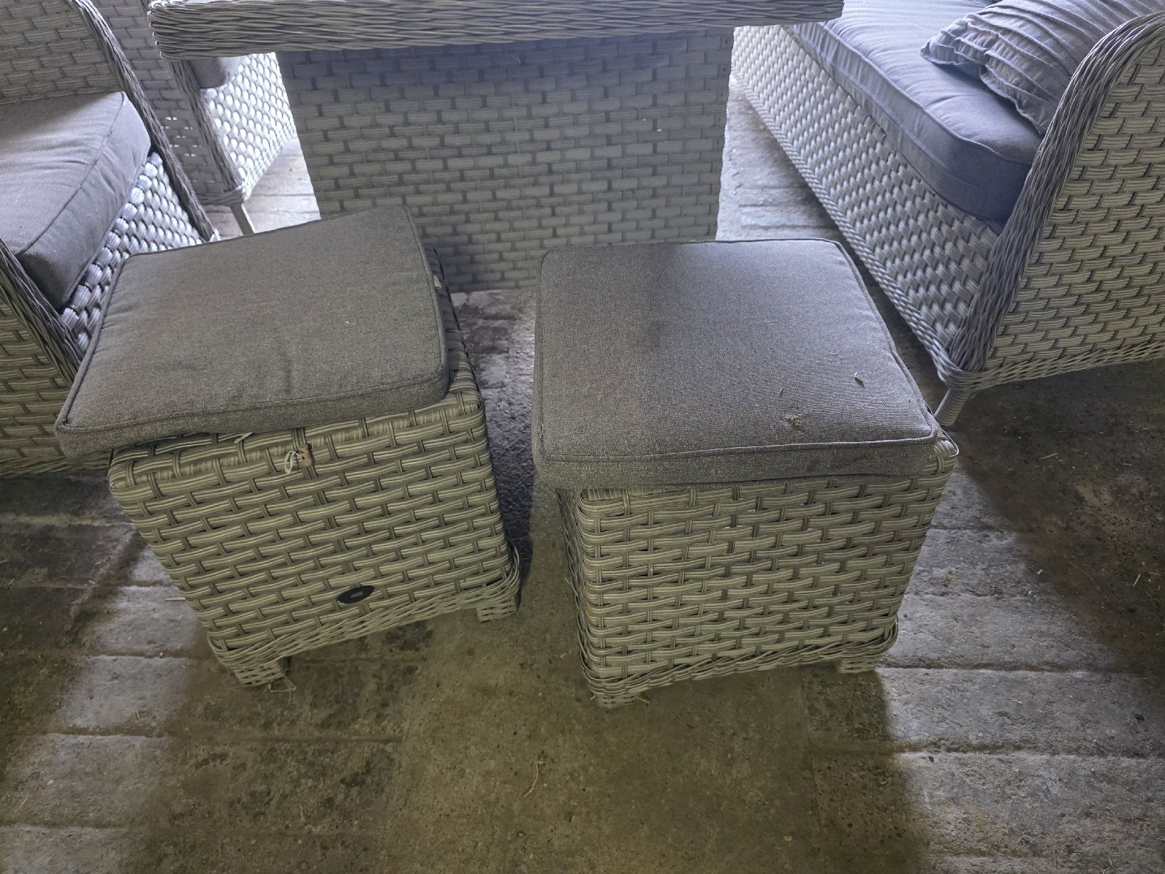 Set de table et chaises: Gartenmöbelset Polyrattan 6-teilig  – D'occasion à Bözberg par Escavado 3