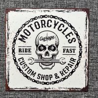 Motorcycles Schild Metal Art 30x30