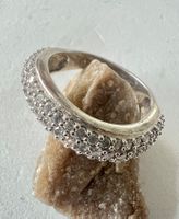 Stilvoller Silberring 925 Silber+MP - Zirkonia Pavé -  Gr 55
