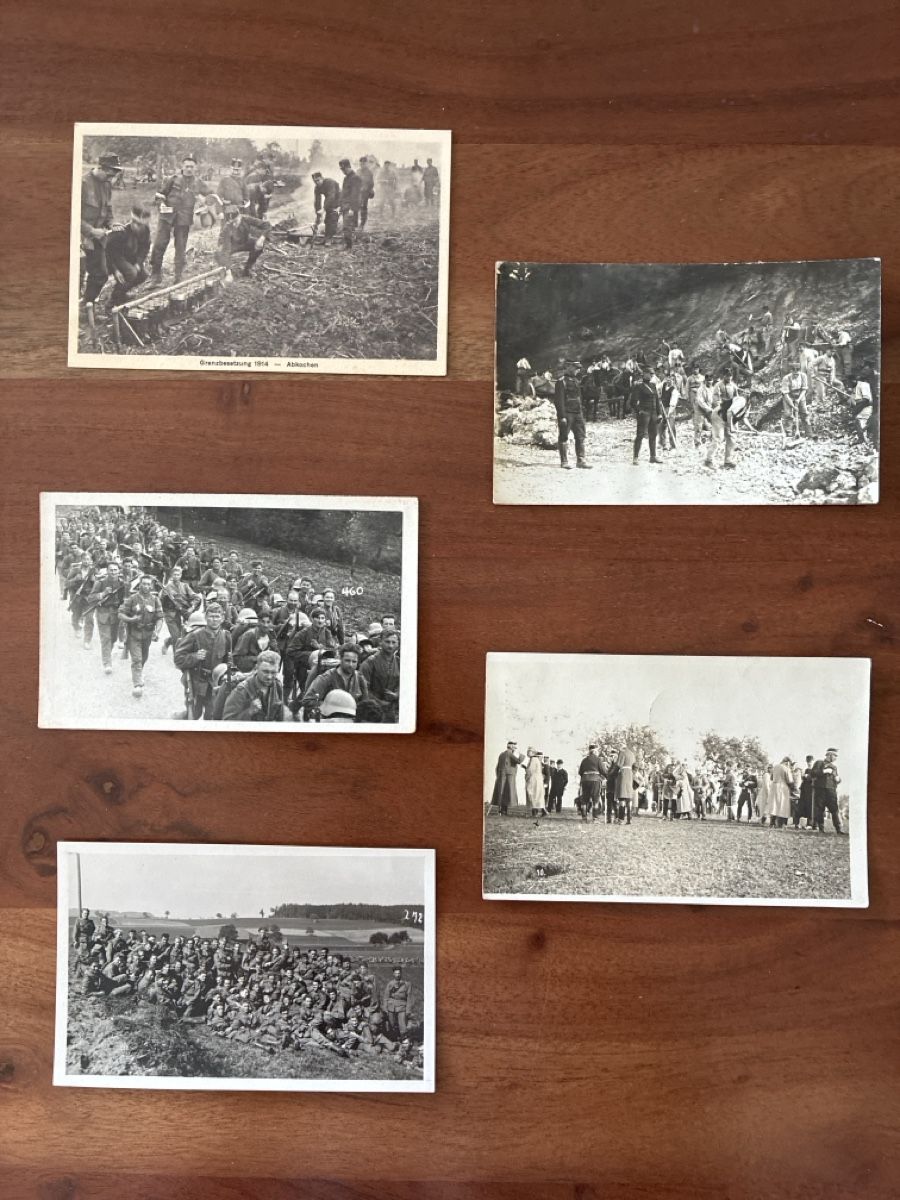 Cartoline postali: 10 Ansichtskarten Schweiz vom Militär 12 – Usato da Oftringen venduto da Cla.vD.74 2