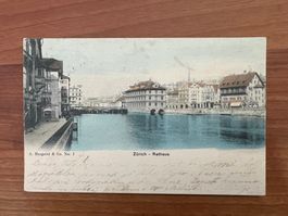 AK  1903  Zürich Rathaus uralt   (G2178)