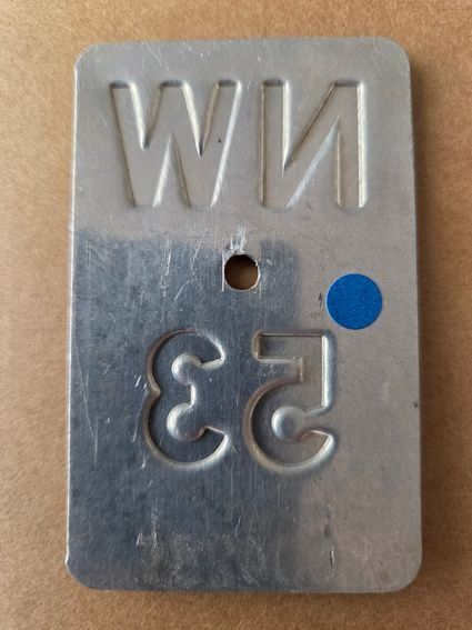 Sachs Ecriteaux: Velonummer NW 53 Mofanummer plaque Mofa – D'occasion à Schenkon par Uhu007 1