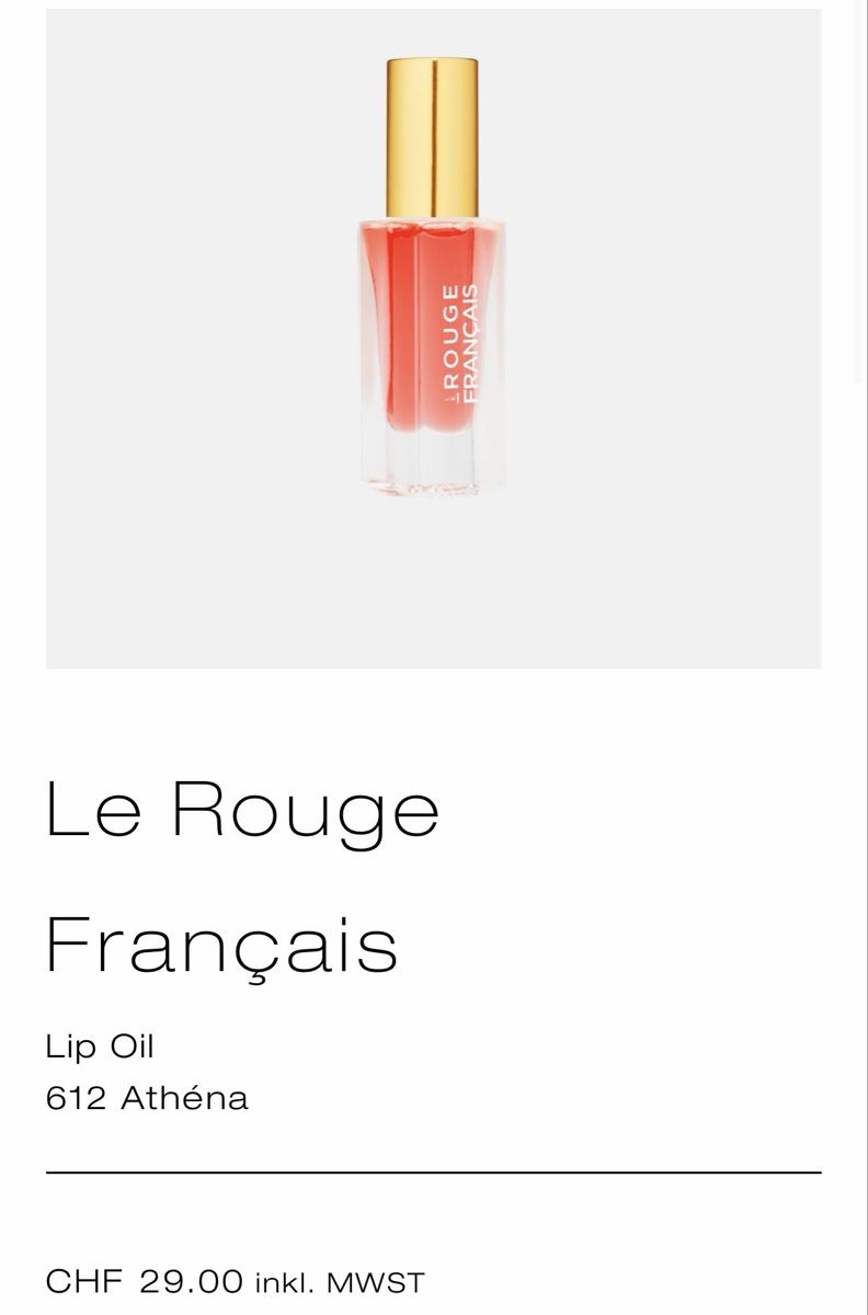 Make-up: Le rouge français huile à lèvres  – Nuovo e nell'imballaggio originale da Lausanne venduto da Meganelausanne