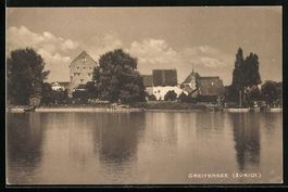 AK Greifensee, Ortspartie am Seeufer