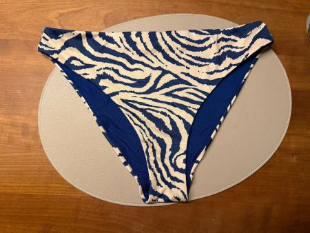 Bikini Bottom Hose Unterhose Brazilian blau Zebra Print M-L