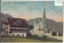 Lungern - Kirche und Pfarrhaus - coloriert