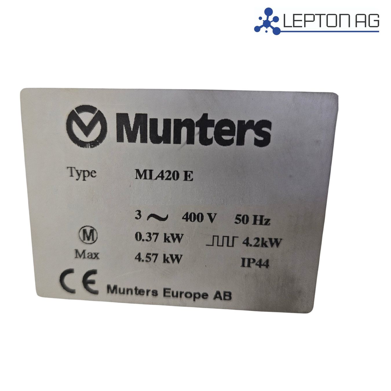 Deumidificatori: Munters ML420 E Sorptionsentfeuchter 400V – Usato da Niederdorf venduto da LeptonAG_Labor2 1