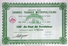 Société des Grands Travaux Métropolitains, Neuilly - 1963